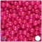 BeadTin Bright Pink Sparkle 8mm Round Plastic Craft Beads (300pcs)